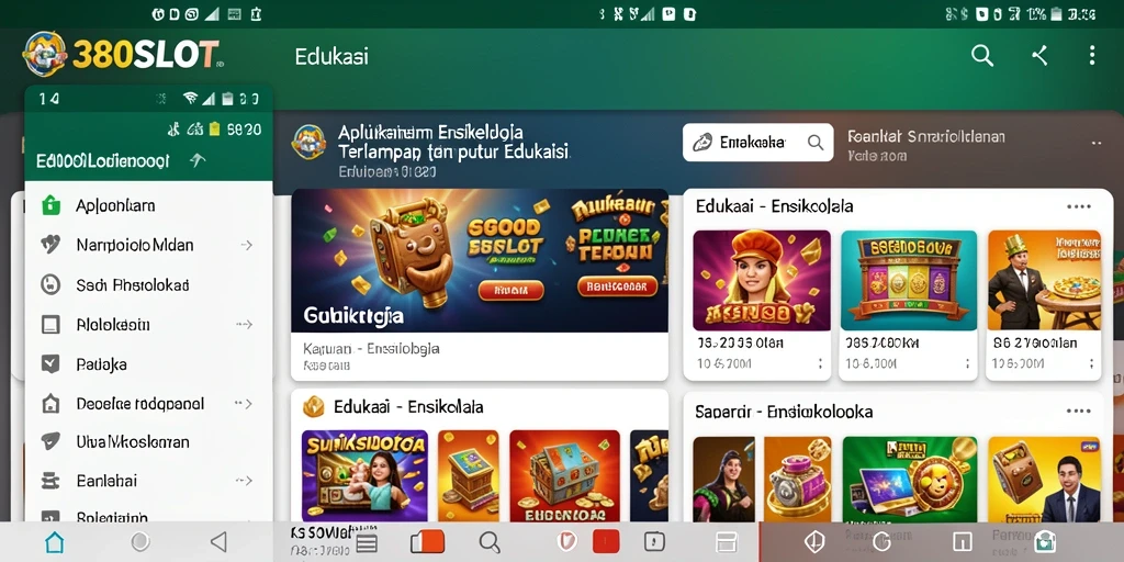 Antarmuka pengguna 380SLOT yang menarik dan informatif.