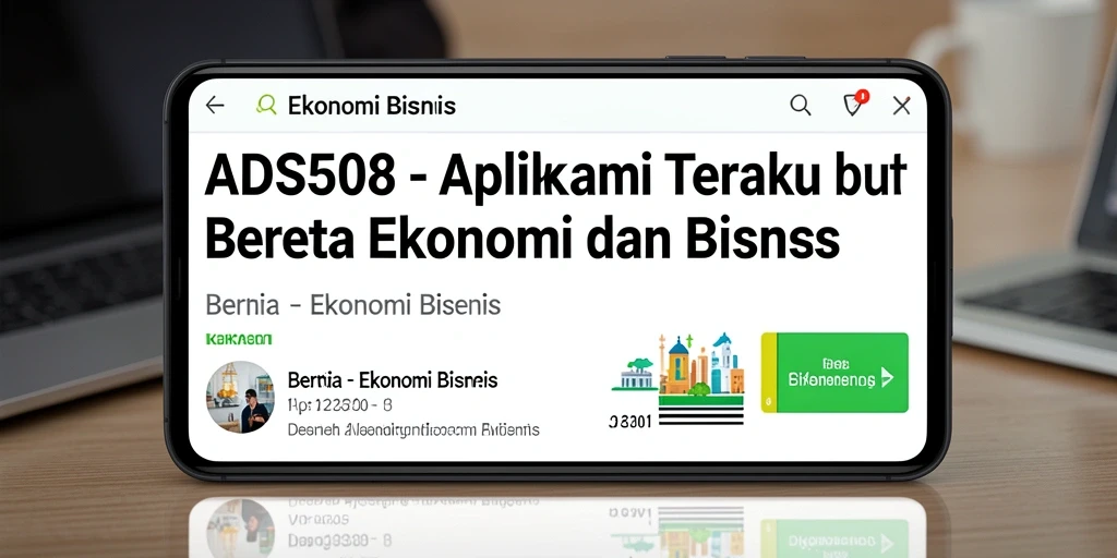 Antarmuka modern dan informatif dari ADS508 untuk berita ekonomi.