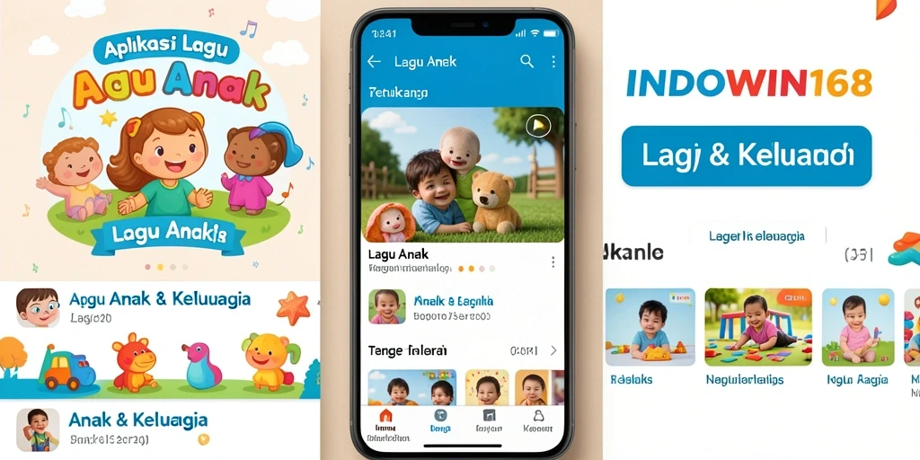 Tampilan antarmuka pengguna aplikasi Lagu Anak INDOWIN168
