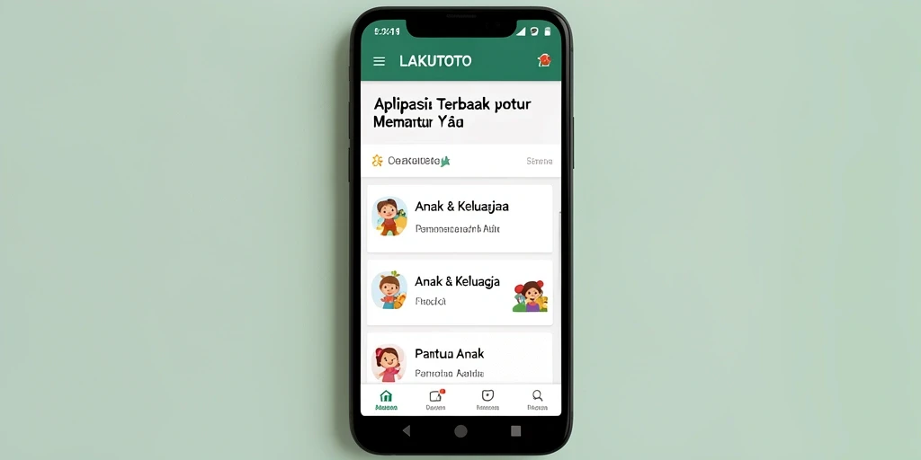 Antarmuka LAKUTOTO yang intuitif untuk memantau anak.