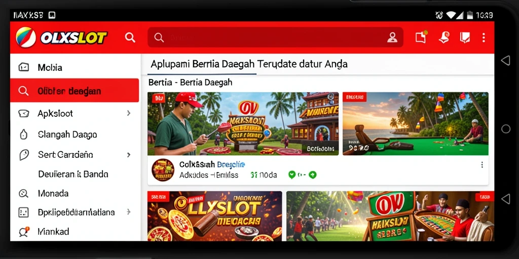 Tampilan utama OLXSLOT yang menampilkan berita daerah terkini.