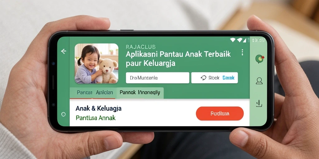 Tampilan antarmuka RAJACLUB yang user-friendly untuk Pantau Anak.