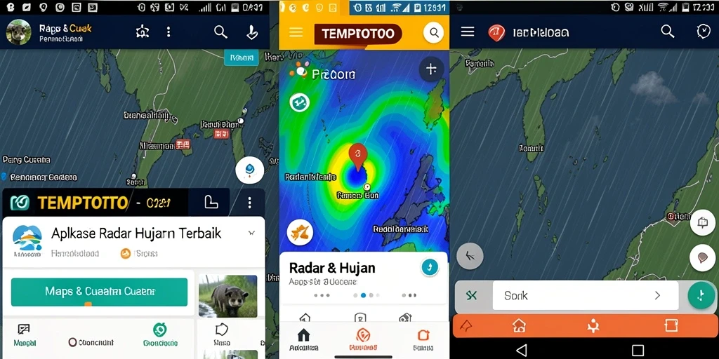 Tampilan antarmuka TEMPOTOTO dengan fitur Radar Hujan yang intuitif.